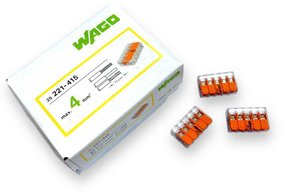 Kit C/ 25 Conectores WAGO Legítimo 221-415 - 5 Pólos - Até 4mm Kit C/ 25 Conectores WAGO Legítimo 221-415 - 5 Pólos - Até 4mm