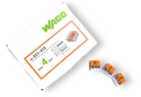 Kit C/ 50 Conectores WAGO Legítimo 221-413 - 3 Pólos - Até 4mm Kit C/ 50 Conectores WAGO Legítimo 221-413 - 3 Pólos - Até 4mm