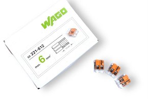 Kit C/ 50 Conectores WAGO Legítimo 221-612 - 2 Pólos - Até 6mm Kit C/ 50 Conectores WAGO Legítimo 221-612 - 2 Pólos - Até 6mm