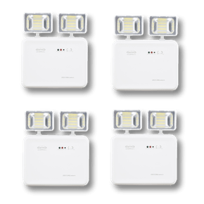 Kit Iluminação de Emergência LED 2200 Lumens 2 Faróis - Segurimax - 4 Unidades