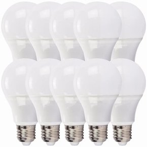 Kit Lampada Bulbo Led 12W 6500K - Bivolt - Branco Frio - 10 unidades