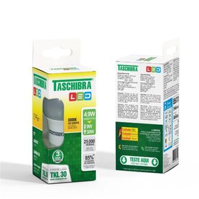 Lampada Bulbo Led 4,9W 3000K - Taschibra - Bivolt