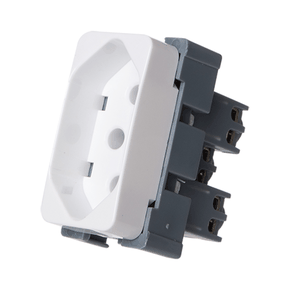 Módulo Tomada 20A Branco (2P+T) - Linha B3 - Bilvolt - Margirius