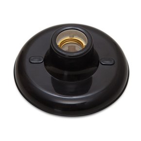 Plafon Plafonier Com Soquete Porcelana E27 - Preto