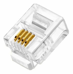 Plug Conector RJ11 Macho 6x4 - Unitário