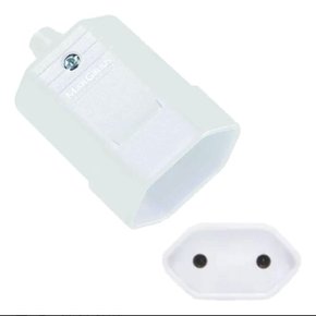 Plugue Fêmea 2P 10A - Branco - Margirius