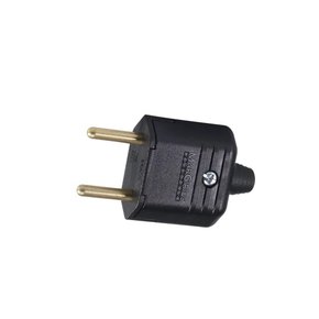 Plugue Pino Macho 180°  2P 10A - Preto - Margirius