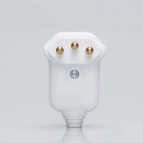 Plugue Pino Prensa Cabo Macho 90° 2P+T 20A - Branco - Margirius