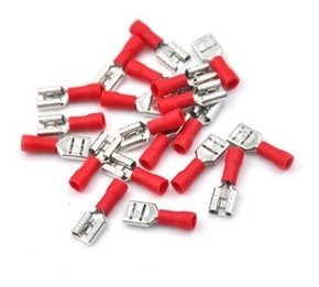 Terminal Pré-Isolado Fêmea Para Cabo 1,5mm² - Vermelho - 100 Unidades Terminal Pré-Isolado Fêmea Para Cabo 1,5mm² - Vermelho - 100 Unidades