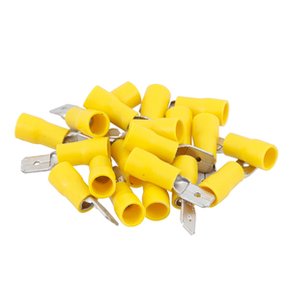 Terminal Pré-Isolado Macho Para Cabo 6,0mm² - Amarelo - 100 Unidades