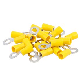 Terminal Pré-Isolado Olhal Para Cabo 6,0mm² - Amarelo - 100 Unidades Terminal Pré-Isolado Olhal Para Cabo 6,0mm² - Amarelo - 100 Unidades