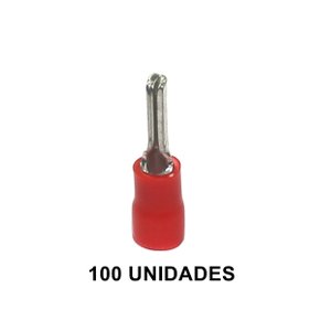 Terminal Pré-Isolado Pino Agulha Para Cabo 1,5mm² - Vermelho - 100 Unidades Terminal Pré-Isolado Pino Agulha Para Cabo 1,5mm² - Vermelho - 100 Unidades