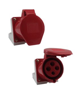 Tomada Industrial Sobrepor 3P+T 380V 32A 6H IP44