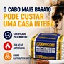 Cabo Flexivel 750V 1,5mm² Antichama - Branco - Cobrecom - Rolo 100m