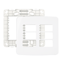 Conjunto Placa Com Suporte 4x4 P/ 6 Módulos Separados - Linha B3 - Margirius
