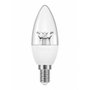Lampada Led Vela Clara 3W 3000K E14 - Branco Quente - Com adaptador E27