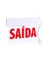 Placa de Sinalização Saída Slim Face Única com Adesivo e Bateria