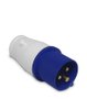 Plugue Industrial 2P+T 220V 16A IP44 AZUL