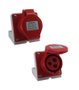 Tomada Industrial Sobrepor 2P+T 380V 16A 9H IP44